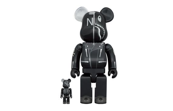 BE@RBRICK x A BATHING APE x NEIGHBORHOOD 100%400% 7cm/28cm
