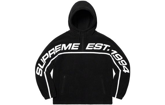 Supreme FW19 Week 15 Polartec Half Zip Hooded Sweatshirt
