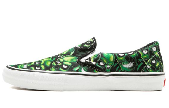 Supreme x Vans slip-on Skull Pile (Green)
