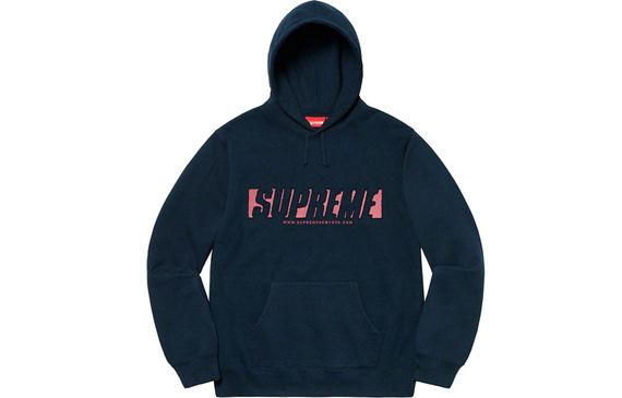Supreme SS20 Week 1 Reflective Cutout Hooded Sweatshirt Logo