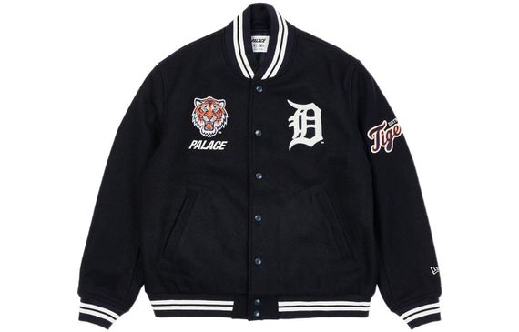 PALACE x New Era Detroit Tigers New Ear Wool Stadium Jacket Navy