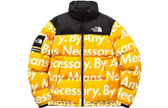 Supreme FW15 x The North Face By Any Means Nuptse Jacket Yellow