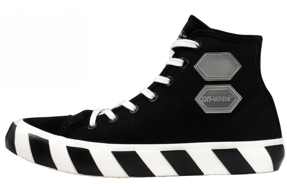 OFF-WHITE Vulcanized Hi Black Striped