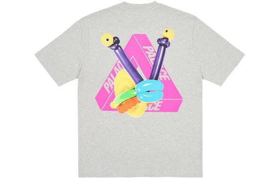 PALACE SS23 Tri-Twister T-Shirt Grey Marl Logo T