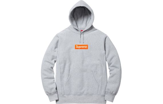 Supreme FW17 Box Logo Hooded Sweatshirt Heather Grey Bogo