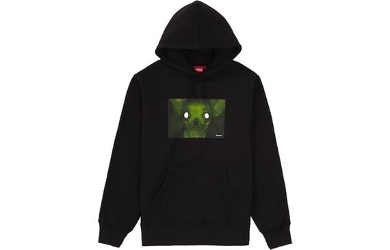 Supreme FW18 Chris Cunningham Chihuahua Hooded Sweatshirt Black