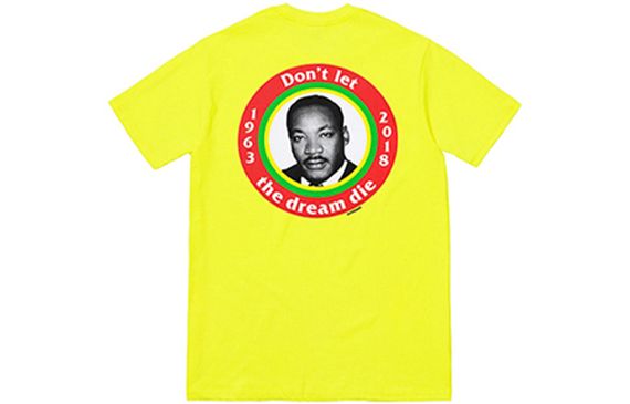Supreme SS18 MLK Dream Tee Bright Yellow T