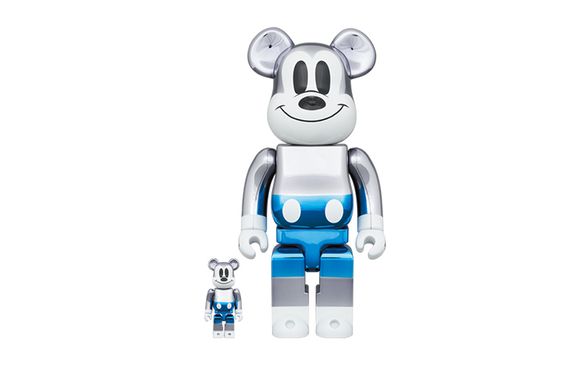 BE@RBRICK fragmentdesign MICKEY MOUSE BLUE Ver. 100%400% 7cm/28cm