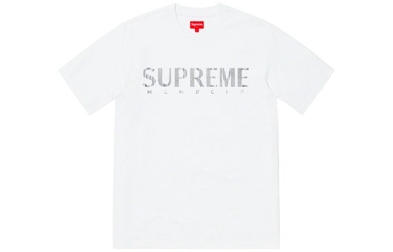 Supreme SS19 Gradient Logo Tee White logo T