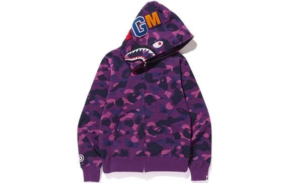 A BATHING APE Color Camo Shark Full Zip Hoodie WGM