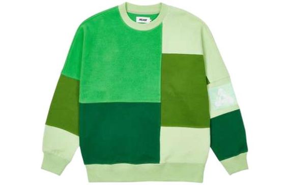 PALACE SS22 Colour Block Crew Greens Logo
