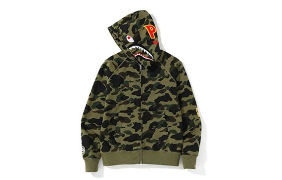 A BATHING APE Bape 1ST Camo Shark Full Zip Hoodie