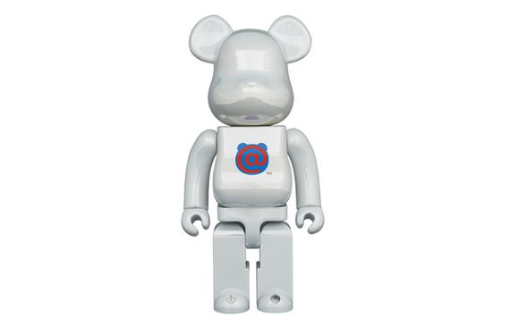 BE@RBRICK 1000%400% 1st MODEL WHITE CHROME 20 28cm/70cm