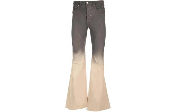 RICK OWENS/RO LUXOR BIAS BOOTCUT IN BLACK PEARL DEGRADE STRETCH DENIM FW23 dirtyfit