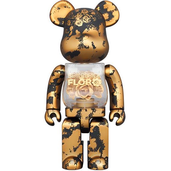 BE@RBRICK 400% FLOR@GOLD 28cm