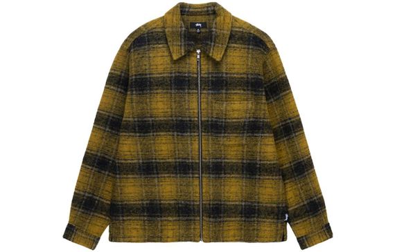 Stussy FW23 WOOL PLAID ZIP SHIRT