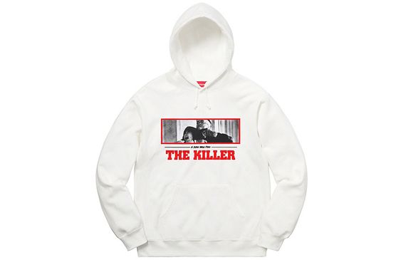 Supreme FW18 The Killer Hooded Sweatshirt White