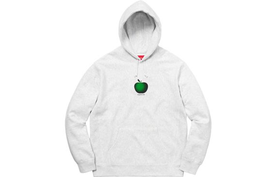 Supreme SS19 Apple Hooded Sweatshirt Grey Logo