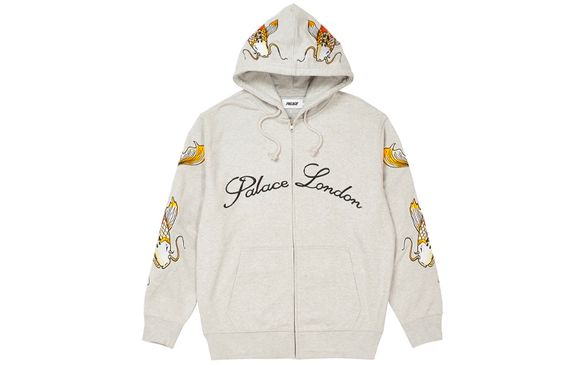 PALACE FW21Carp Zip Hood Grey Marl
