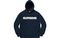 Supreme FW18 Perforated Leather Hooded Sweatshirt Navy Logo