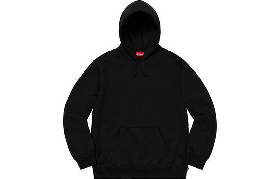 Supreme FW19 Week 12 Rhinestone Script Hooded Sweatshirt Black
