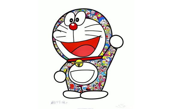 Takashi Murakami Doraemon:Here We Go! 65.5*57.3cm