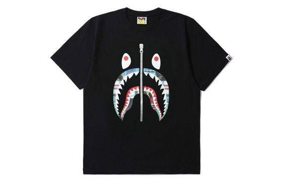 A BATHING APE ABC Camo Milo Shark Tee T