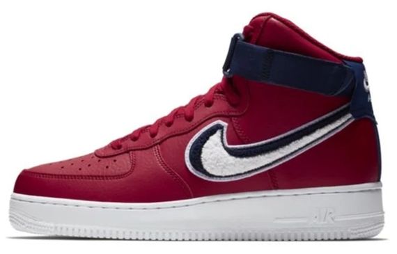 Nike Air Force 1 3D Chenille Swoosh Red White Blue