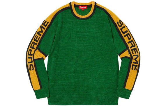 Supreme FW22 Week 15 Stripe Chenille Sweater Logo