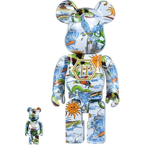BE@RBRICK x PHILIPP PLEIN 400%100% Challenger MACAU2022 7cm/28cm