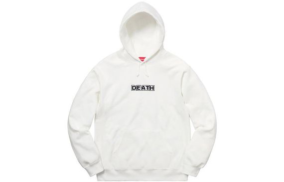 Supreme SS19 x Gilbert x George DEATH Hooded Sweatshirt White
