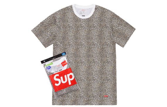 Supreme SS19 Supreme x Hanes Leopard Tagless Tees (2 Pack) T
