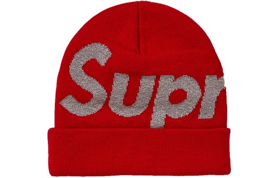 Supreme FW18 Big Logo Beanie Red 3M logo