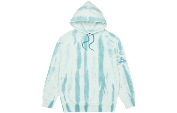 PALACE FW22 Zebra Tie Dye Hood Teal Logo