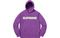 Supreme FW18 Perforated Leather Hooded Sweatshirt Violet logo