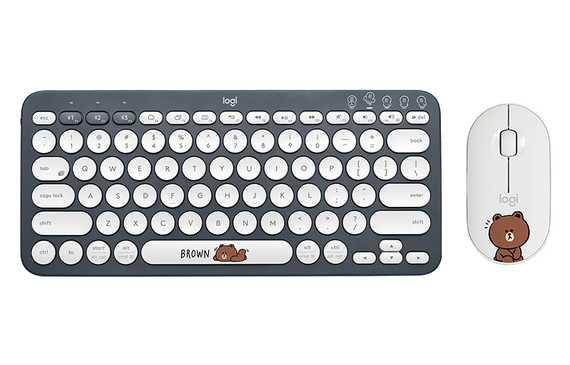 Logitech xline+pebble line friends K380 79