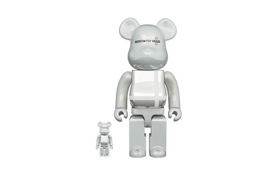 BE@RBRICK MEDICOM TOY PLUS WHITE CHROME Ver.