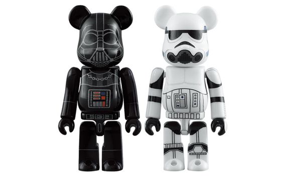BE@RBRICK STAR WARS DARTH VADER&amp;STORMTROOPER &amp; 2 100% 7cm