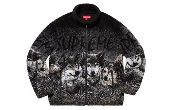 Supreme SS19 Wolf Fleece Jacket Black