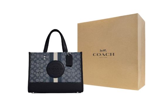 COACH Dempsey 30 Logo chambray Tote