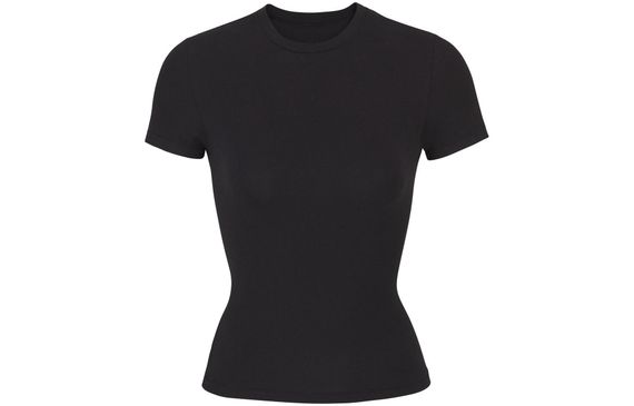SKIMS COTTON JERSEY T-SHIRT T /SOOT