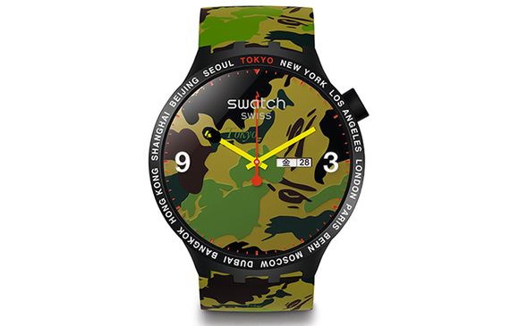 SWATCH Bape xBAPE BIG BOLD TOKYO 47mm Bape-Swatch-005