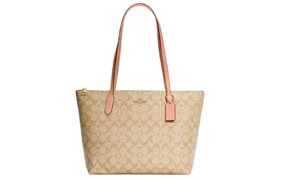 COACH Zip Top Tote Logo Tote