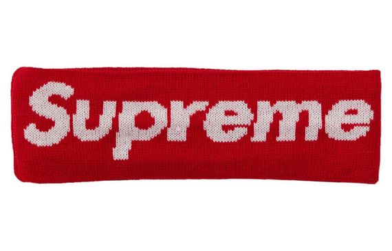 Supreme FW18 New Era Big Logo Headband Red