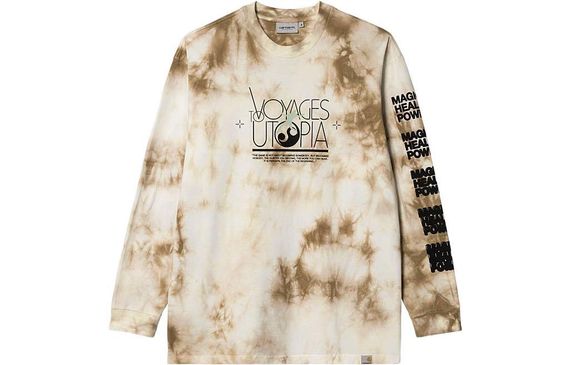 Carhartt WIP SS22 L/S Voyages T-Shirt Dusty H Brown Logo T