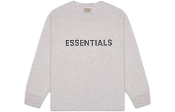 Fear of God Essentials Long FW20 Sleeve Tee Dark Heather Oatmeal T