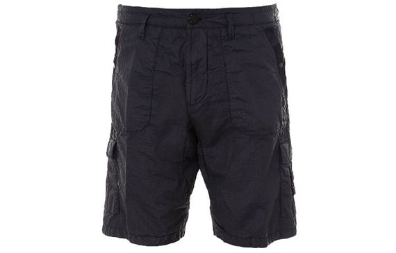 STONE ISLAND Seersucker Bermuda Cargo Shorts