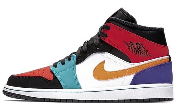 Jordan Air Jordan 1 Mid White/Red/Multi