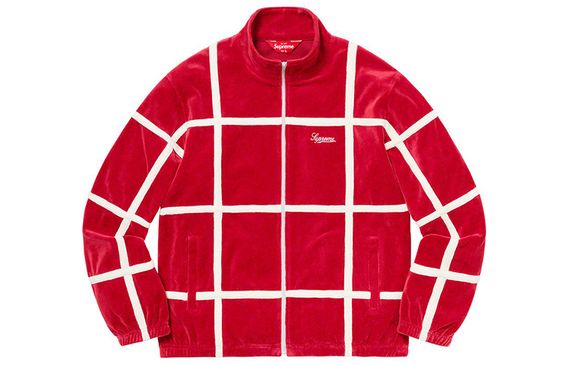 Supreme SS20 Week 5 Grid Taping Velour Jacket