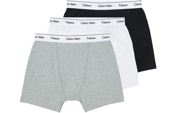 PALACE x Calvin Klein Boxer Brief 3pk Classic White / Light Grey Heather / Black 3